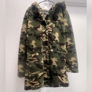Forever 21 Camouflage Fleece Jacket
